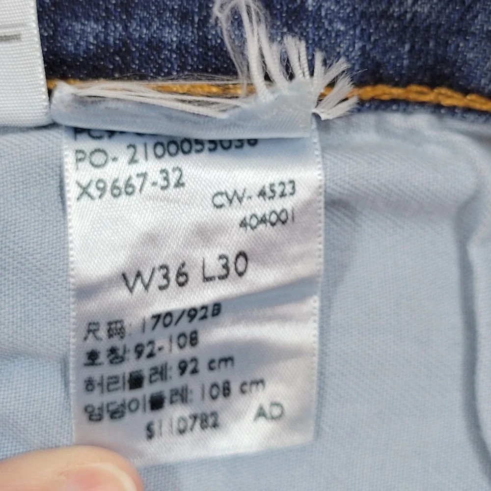 Levi's 559 Relaxed Straight Jeans Mens 36x30 Blue Excellent Medium‎ Wash Denim